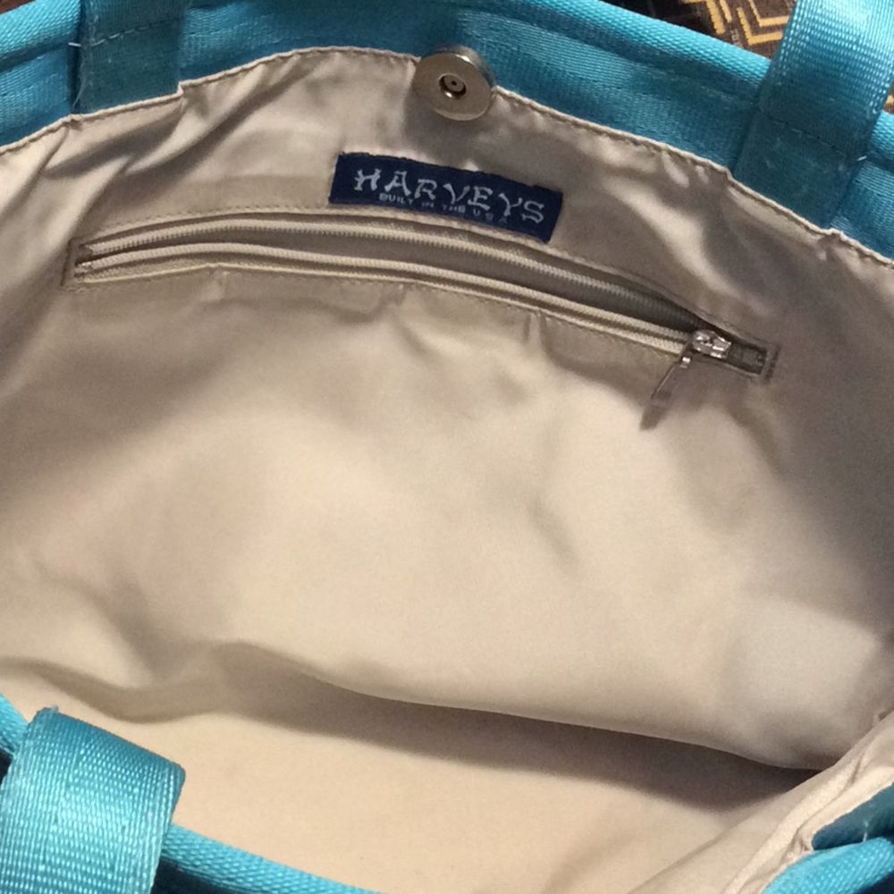 ❌SOLD❌ Harvey’s Blue Seatbelt Shoulder Tote Bag - Picture 8 of 9